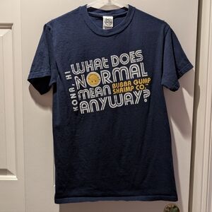 Navy Bubba Gump t shirt
